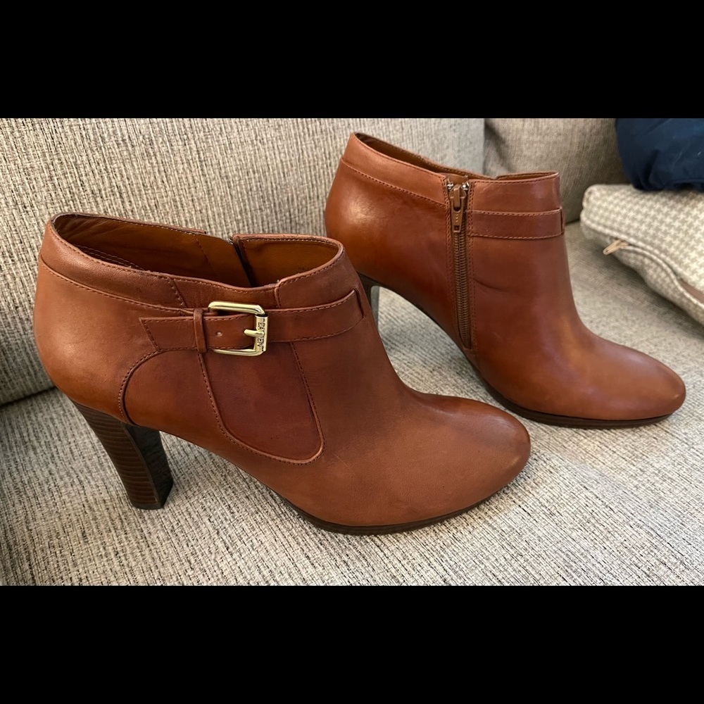 Ralph Lauren Maleah Booties in Polo Tan